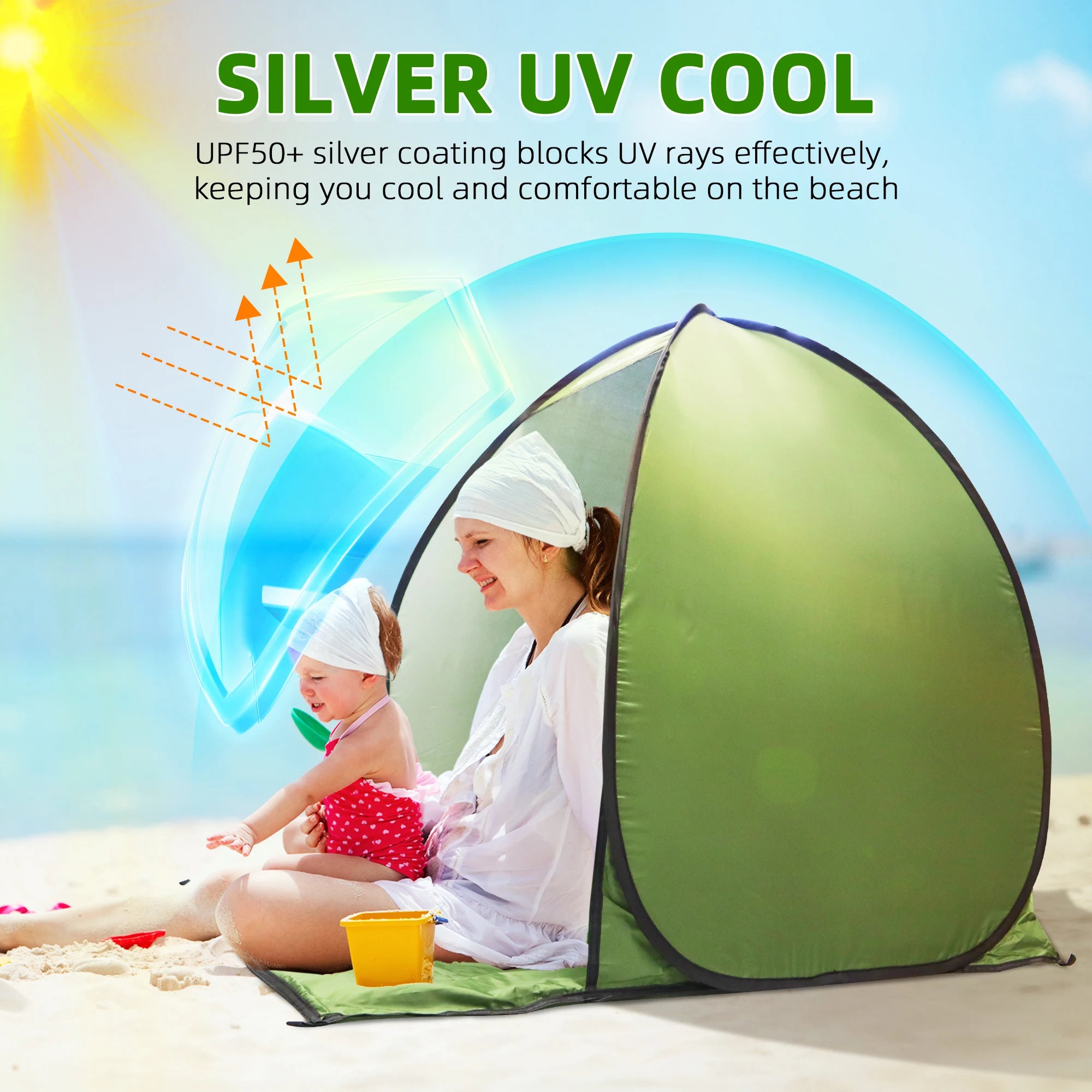 UV Waterproof Pop-Up Beach Tent