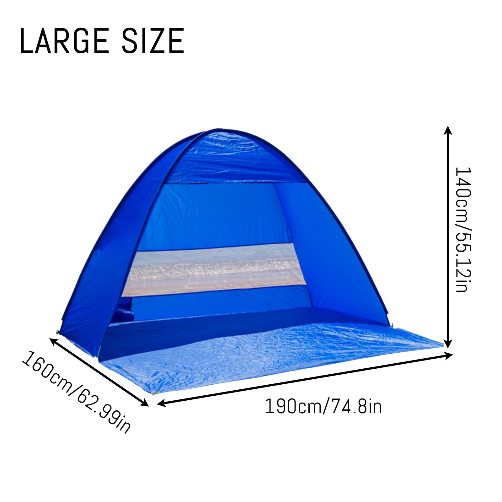 Pop-Up Beach Tent with Carry Bag – Compact Foldable Sun Shelter