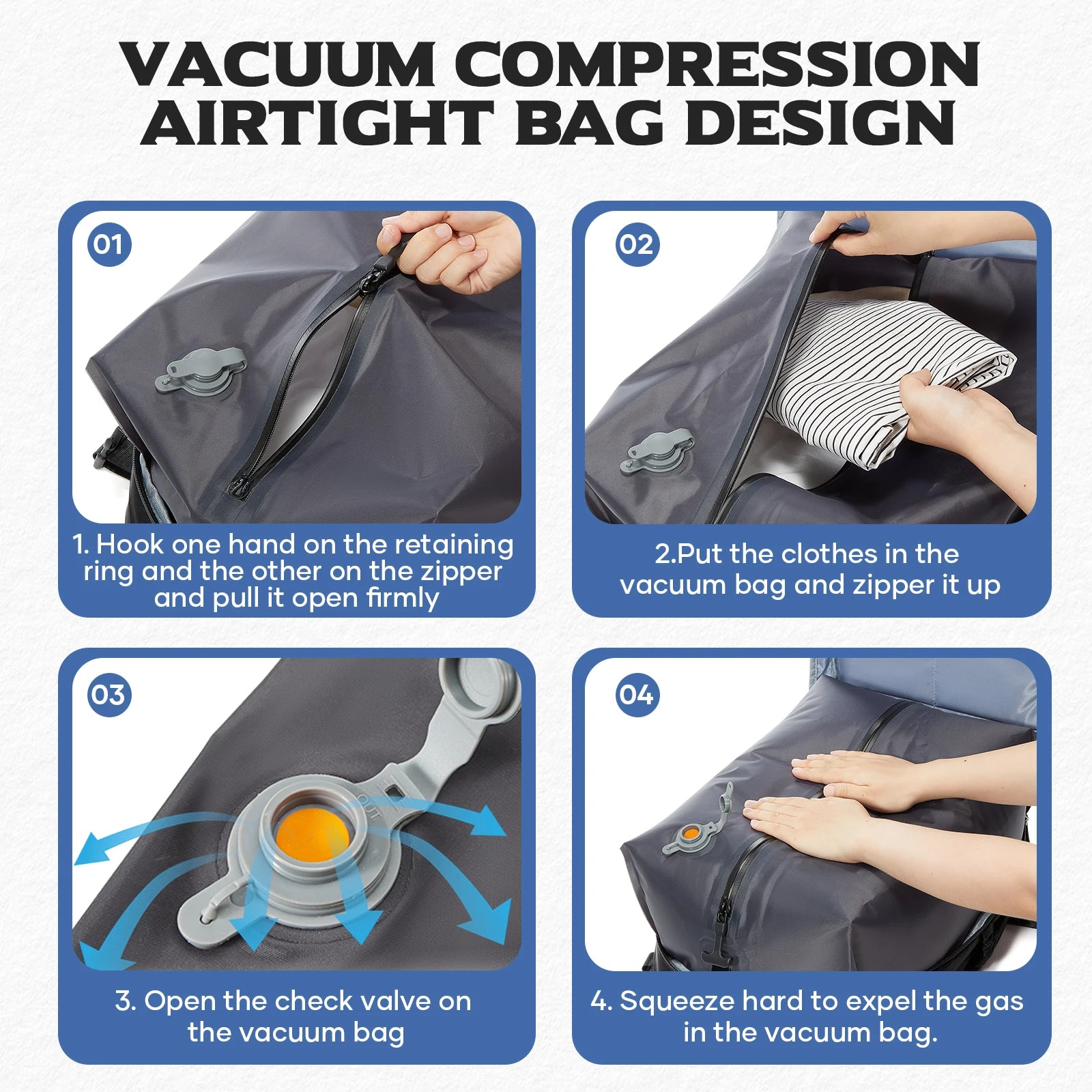 Vacuum Compression Travel Backpack